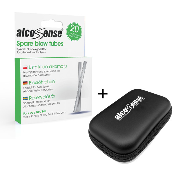 AlcoSense Blow Tubes + Carry Case